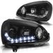 VW Golf 5 LED-dagrijverlichting, designkoplampen, noir