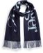 Tommy Hilfiger Sjaal Wol Unisex Herfst/Winter Lichtblauw/Donkerblauw