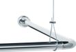 OEM Wan GmbH Douchegordijnstang - RVS - Wit/Zwart - 75-150 cm
