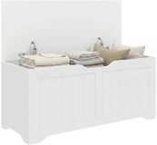 Homcom Opbergkist - Spaanplaat - 100 x 40 x 45 cm - Wit