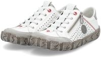 Rieker Dames Slippers Slip-On Casual Comfortabel Memory-Foam L0355-80 White