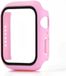 Smartphonica Hoesje met glazen screenprotector voor Apple Watch 38mm - Roze