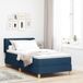 Prolenta Maison Exclusive - Boxspringbed met hoofdeinde, blauw, 200 x 90 cm, gestoffeerd