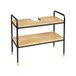 Avilia Badkamermeubel met 2 planken, van bamboe, 70 x 60 x 33,5 cm, zwart en bruin
