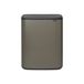 Brabantia Bo Touch Bin 60L Rectangular Plastic Waste Bin - Black/Platinum