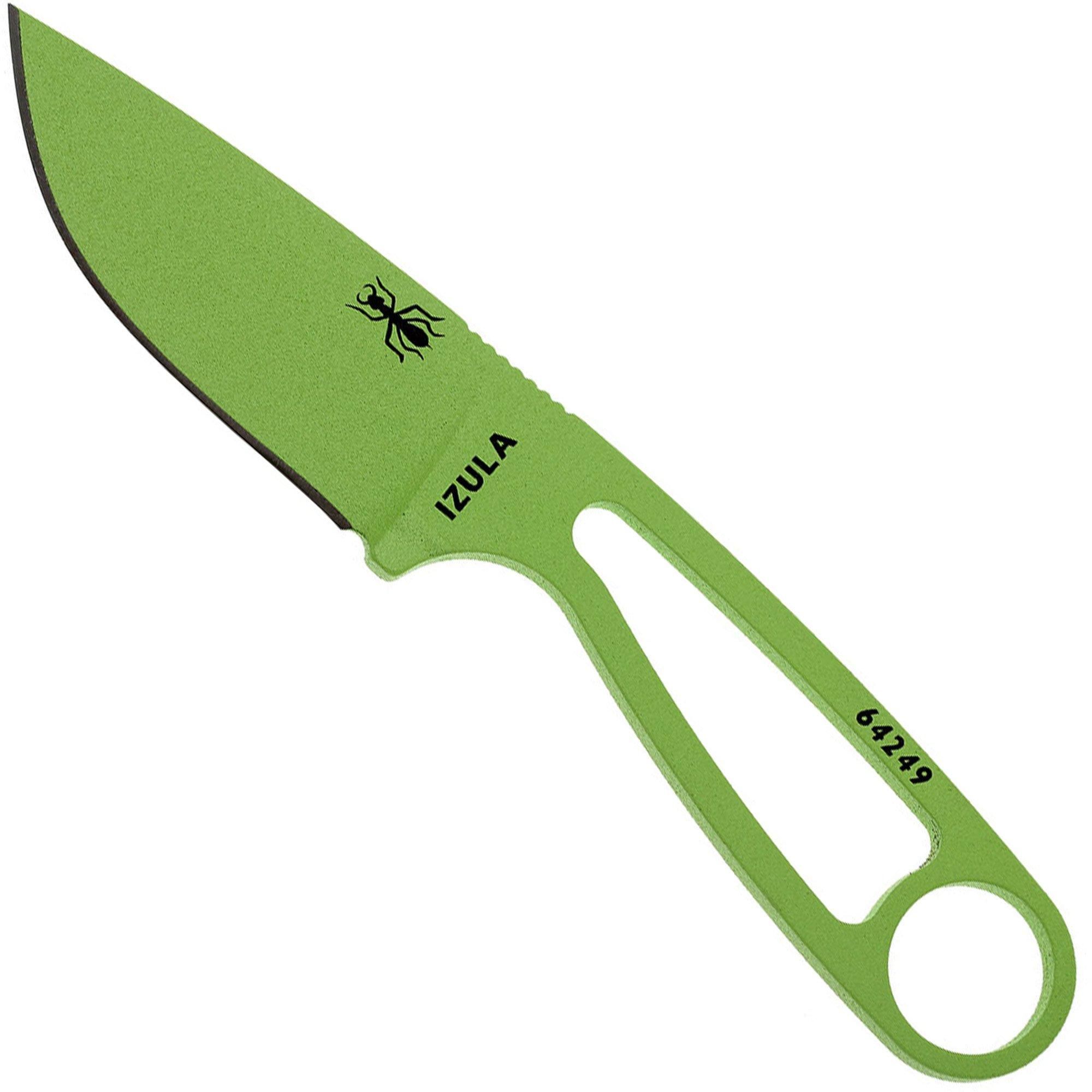 ESEE Izula Venom Green IZULA-VG Neck Knife with Black Sheath + Belt Clip