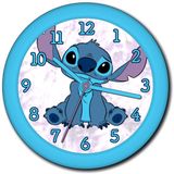 Lilo & Stitch Wandklok - 24 cm - Blauw - Klok voor kinderen