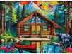 Master Pieces Puzzle Stained Glass Cabin Spectrum 1000 pièces