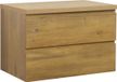 Badplaats Meuble de lavabo Angela 80 x 48 cm – Chêne – Meuble de lavabo suspendu avec plateau