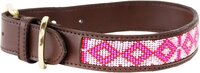 Kentucky Dogwear Hondenhalsband - Handgeknoopte Parels - Roze - Maat M/L - 58cm