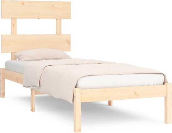 vidaXL Bedframe massief hout 75x190 cm