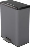 Curver Deco Bin Vuilnisbak, rechthoekig, 65 liter, 49 x 32 x 61 cm, antraciet