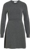 VILA VIKERRY O-NECK L/S CABLE KNIT DRESS NOOS Dames Mini jurk M Dark Grey Melange