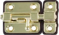 AMIG Schuifslot/Plaatgrendel - Zamak - 5cm - Messing - Incl. Schroeven - Deur/Raam