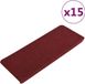 vidaXL - Trapmatten - Zelfklevend - 15 stuks - Rood