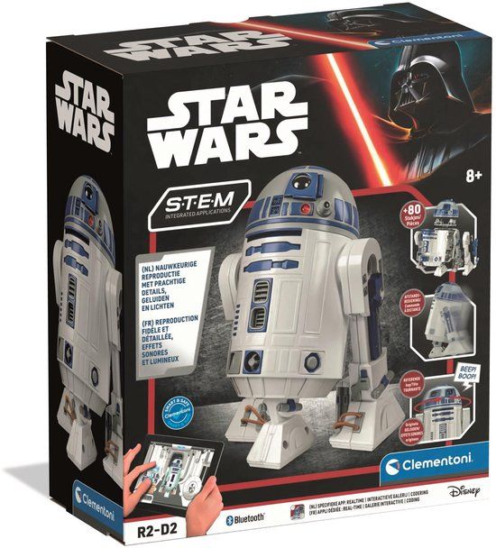 Clementoni - Star Wars R2D2 - Programmeerbare bouwset met 80 onderdelen - STEM speelgoed - vanaf 8 jaar