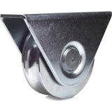 2gt Roues Et Roulettes - Roue À Gorge Ronde Ø 80 Mm Pour Rail Ø 20 Mm , Monture Extérieur