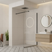 Lucia Paroi de douche italienne Clear - 110 x 195 cm - Noir - Droite