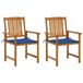 vidaXL Tuinstoelen 4 stuks met kussens massief acaciahout