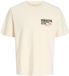 Jack & Jones T-shirt met ronde hals en korte mouwen van 100% katoen in de kleur Antique White, maat XS.