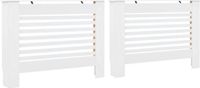 vidaXL Radiatorombouwen 2 st 112x19x81.5 cm MDF wit