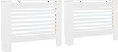 vidaXL Radiatorombouwen 2 st 112x19x81.5 cm MDF wit