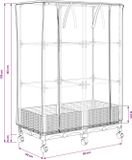 vidaXL abri de jardin avec bâche et roulettes 2 pièces marron PP