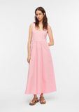 comma Jurk roze katoen lange mouw V-hals casual 34