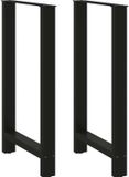 vidaXL Bartafelpoten - 2 stuks - 60x(100-101) cm - Staal - Zwart