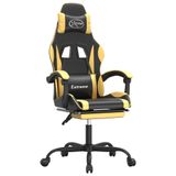 vidaXL Gamestoel kunstleer zwart en goud