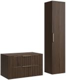 Badplaats Wastafelkast Rimini 80 cm – Walnoot Bruin – Badmeubel met Kolomkast