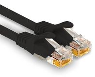 1aTTack.de - 1 x 7,5 m Cat7 netwerkkabel, Cat.7 Ethernet, LAN & Cat 7 patchkabel voor maximale internetsnelheid en verbindt alle apparaten met een RJ45-aansluiting, zwart
