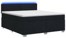 vidaXL Lit plateforme avec matelas et éclairage LED, noir, 180 x 200 cm, avec revêtement en tissu
