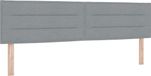 vidaXL Boxspringbed met matras, lichtgrijs, 200 x 180 cm, stof