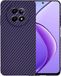Techsuit Hoesje geschikt voor Realme 12x - Carbonite FiberShell Carbon Back Cover - Paars