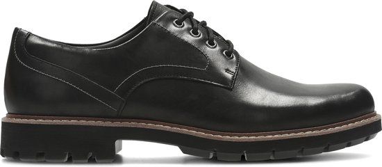 Clarks Batcombe Hall Heren Schoenen Zwart Leer Maat 9,5