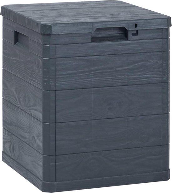 vidaXL Opbergbox - 90 L - Antraciet - Kunststof