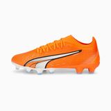 PUMA Ultra Match FG/AG Wn's Voetbalschoenen voor dames, Ultra Oranje Puma White Blue Glimmer