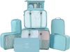 OEM Bol Reiskledingtassenset 8-delige reistas in koffer Bagage-organizer Compressietassen Koffer-organizer met schoenentas (stijl A - blauw)