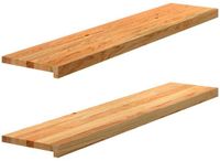 vidaXL Traptreden 2 stuks lichtbruin 120x30x2 cm massief eiken