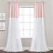 Lush Decor Tule rok kleurblok venster gordijn paneel paar, 84" L x 40" B, Blush & Wit