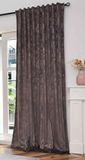 Gardinenbox Fluwelen damast, 2023300, 245 x 140 cm (h x b), grijs, roségoud, met folieprint en multiband ophanging