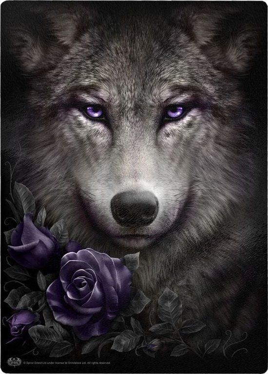 Spiral Wolf Roses Unisex Snijplank - meerkleurig - Standard