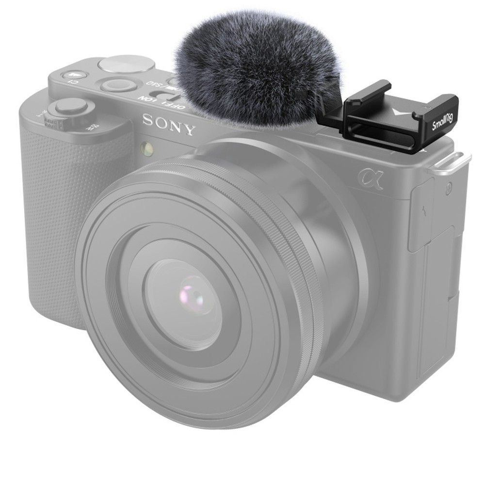 SmallRig 3526 Cold Shoe Adapter with Windshield for Sony ZV-E10 and ZV-1 - 6941590006413