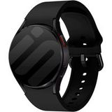 Strap-it siliconen bandje met gesp geschikt voor Samsung Galaxy Watch 7 / 6 / 5 / 4 / FE - zwart