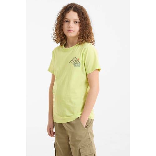 Me & My Monkey T-shirt met printopdruk limegroen