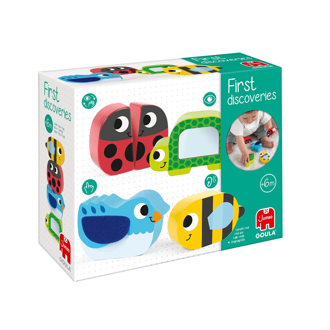 Goula First Discoveries - Houten Speelgoed voor Jonge Kinderen - Multicolour