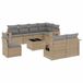 VidaXL 3220438 Salon de jardin 8 pièces avec coussins, poly rotin, beige