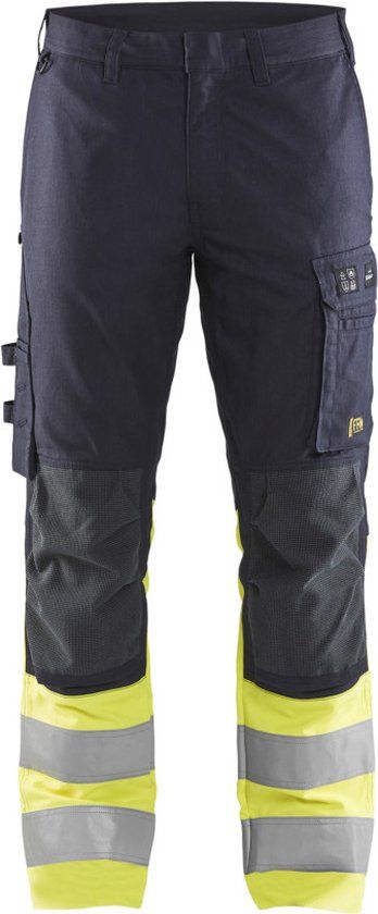 Blåkläder Multinorm werkbroek Inherent met stretch 1787-1512 - Marine/High Vis Geel - C56