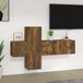 Maison Exclusive - Meuble TV 3 pièces Chêne fumé Bois d'ingénierie